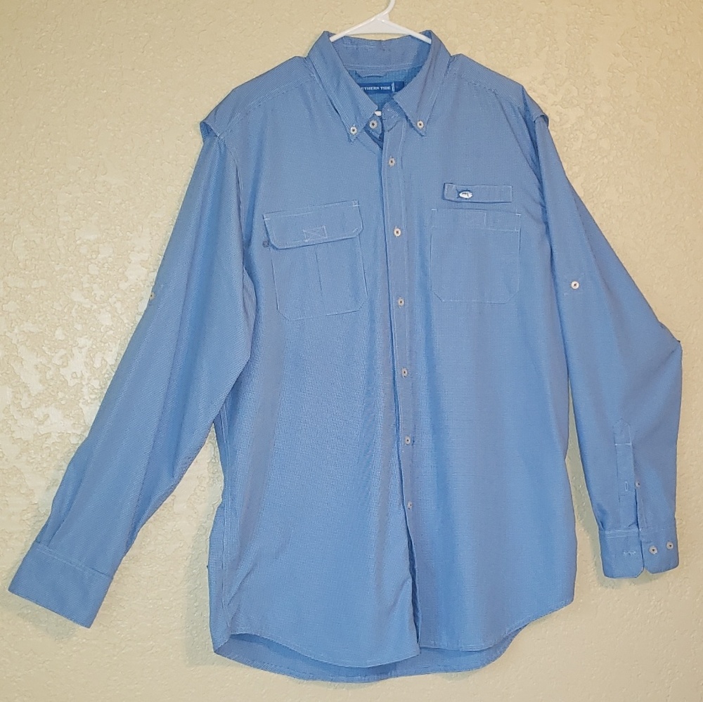 Southern Tide Men's Fishing Vented Back Shirt sz L